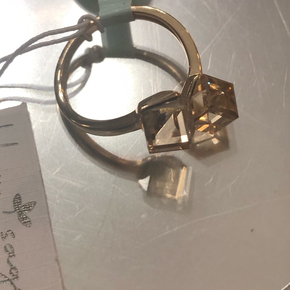 Bleu sage champagne colored   sterling silver 925 made with crystal premium - Picture 5 of 10